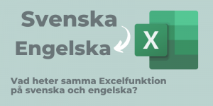Excelfunktioner svenska engelska