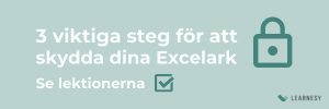 Skydda arbete i Excel
