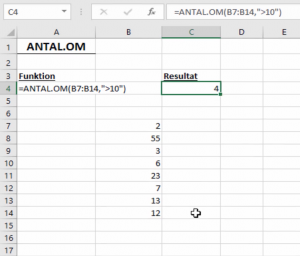 Excel funksjoner
