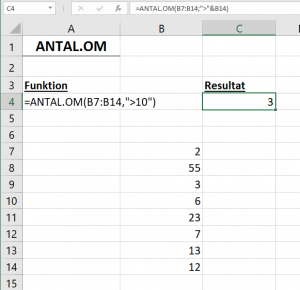 Excel funksjoner