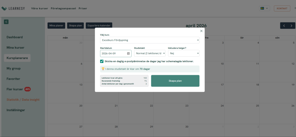 Kursplaneraren Learnesy