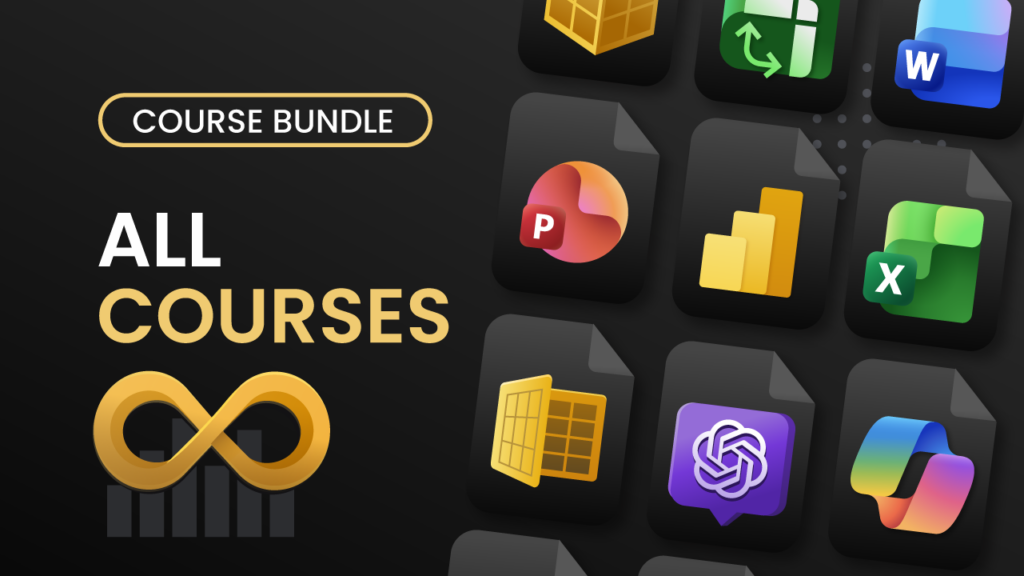 Access to all Learnesy online courses in Excel, AI, Power BI and Microsoft 365